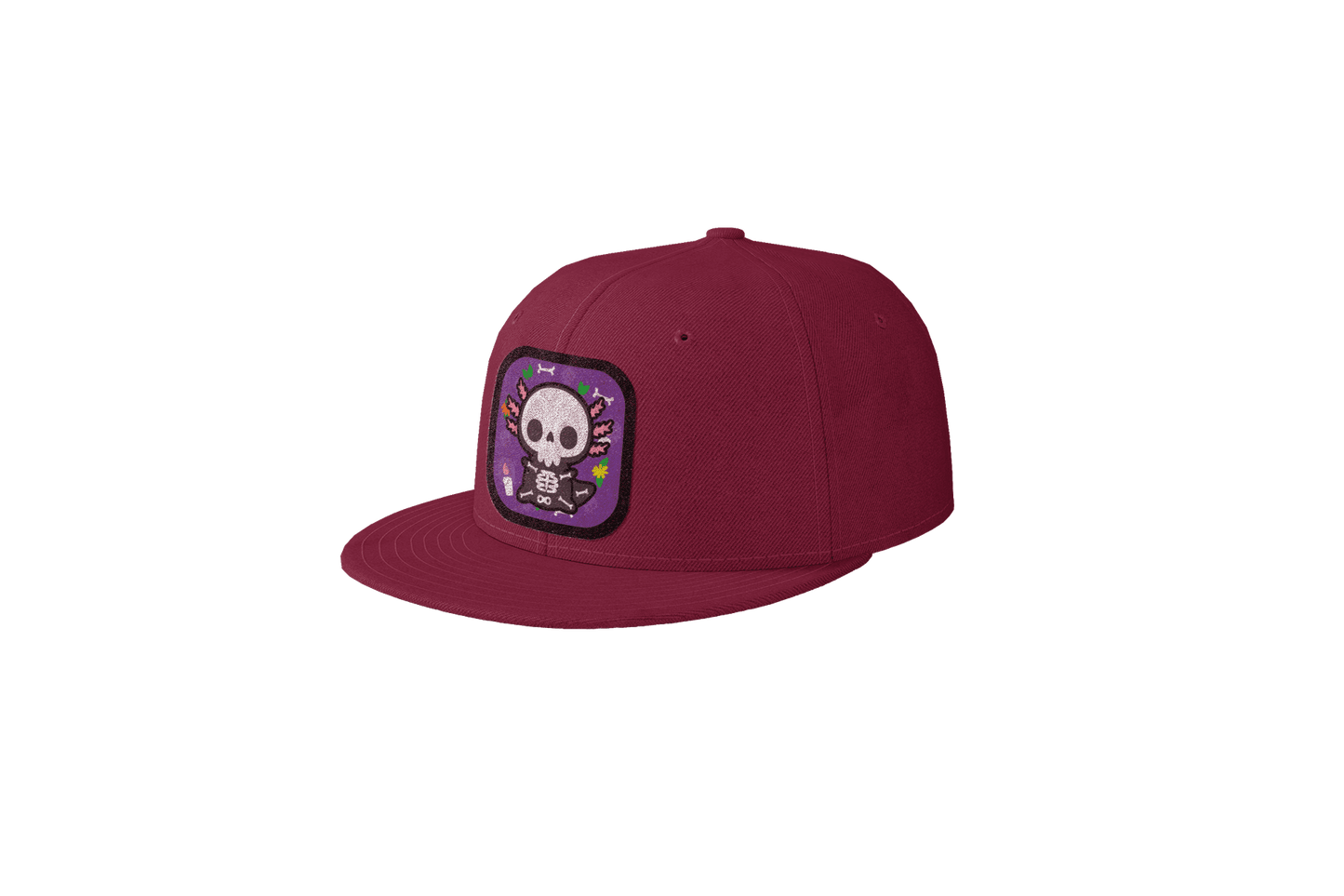 Gorra Unisex Plana Ajolote Esqueleto Xo The Monster