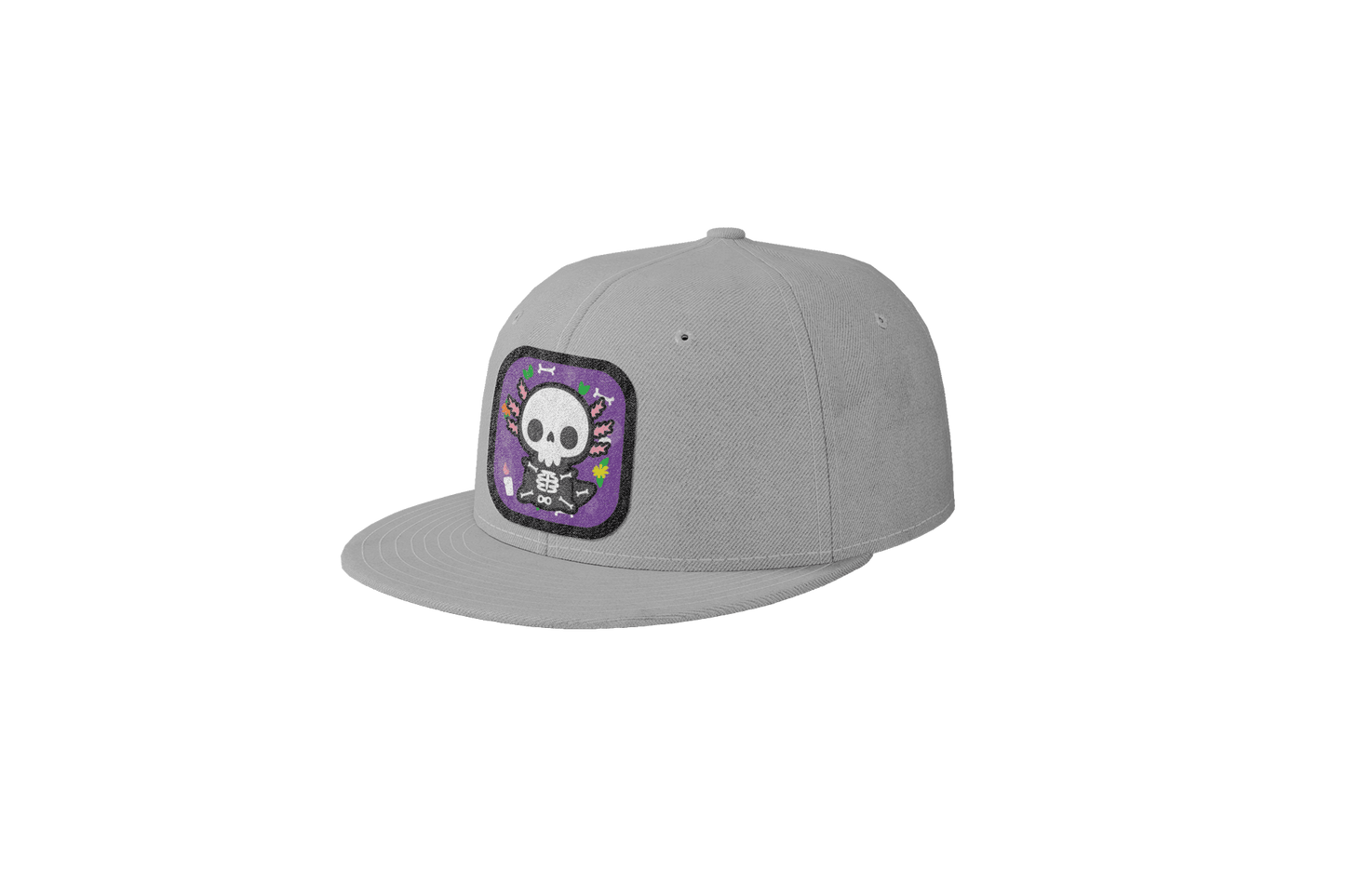 Gorra Unisex Plana Ajolote Esqueleto Xo The Monster