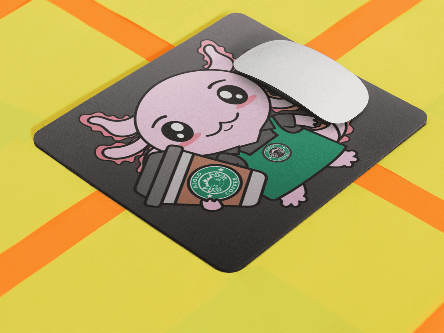 Mousepad Axolotzin Barista Ajolote