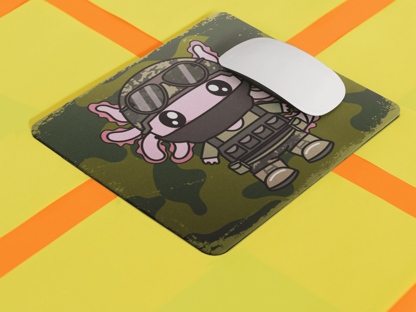 Mousepad Axolotzin Militar Ajolote Vers. 2