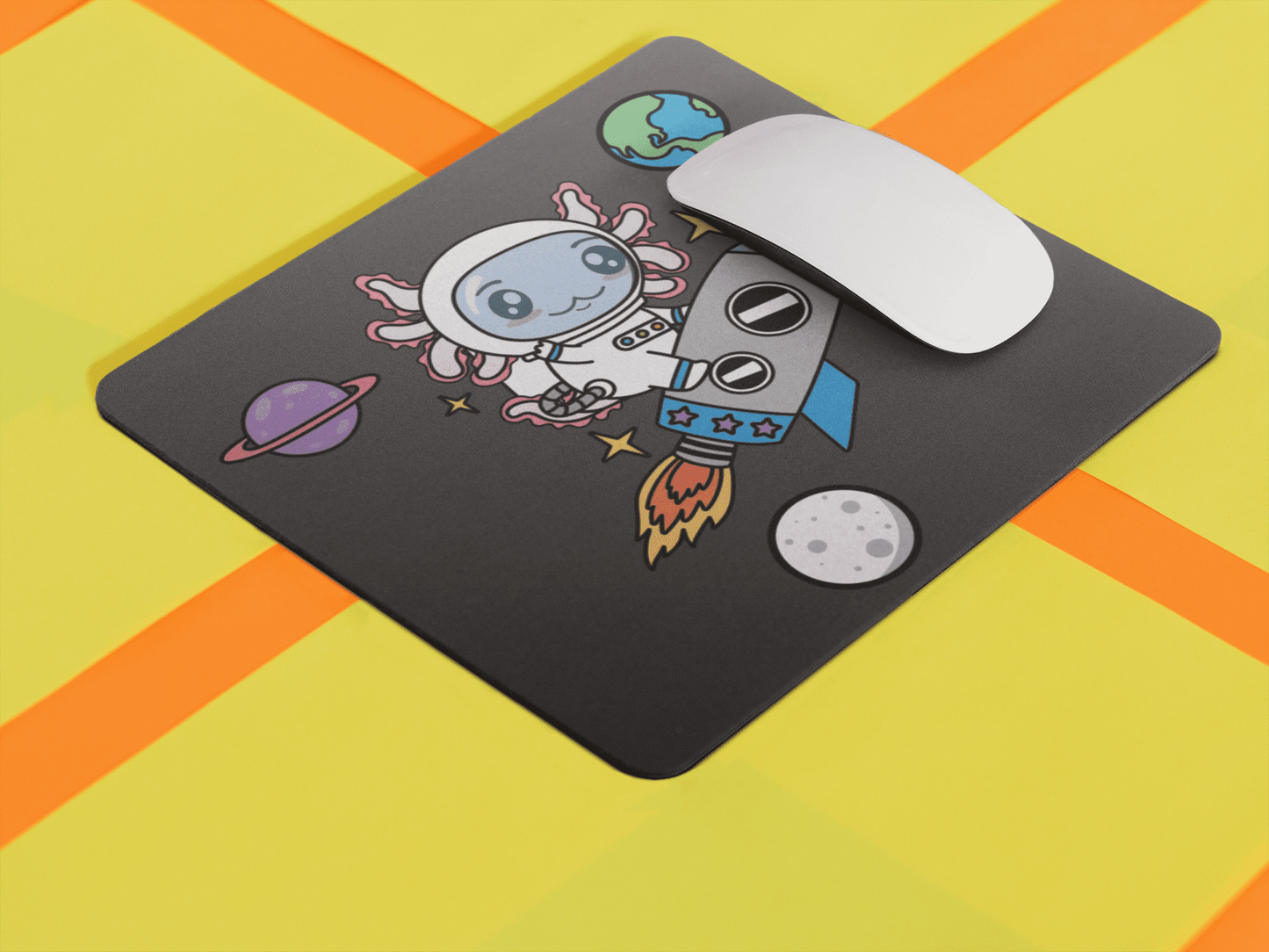 Mousepad Axolotzin Cohete Ajolote