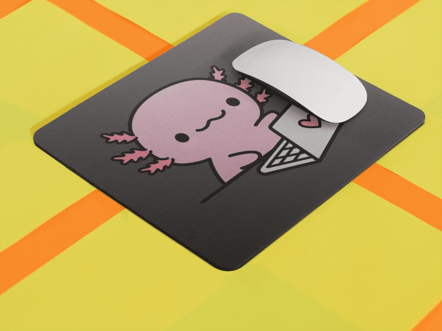 Mousepad Ajolote Trabajando Xo The Monster