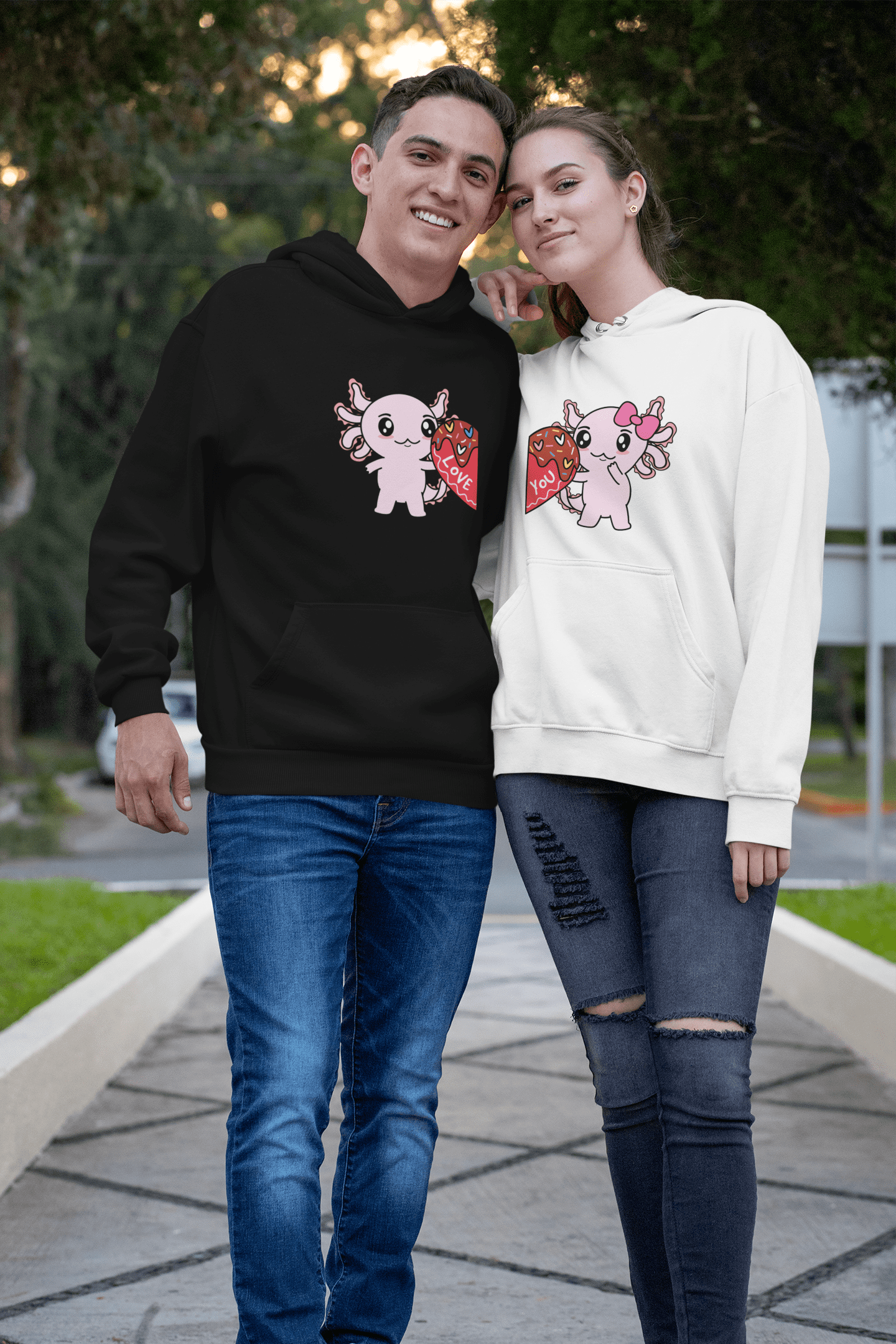 Hoodie Axolotzin Love You Ajolote Unisex