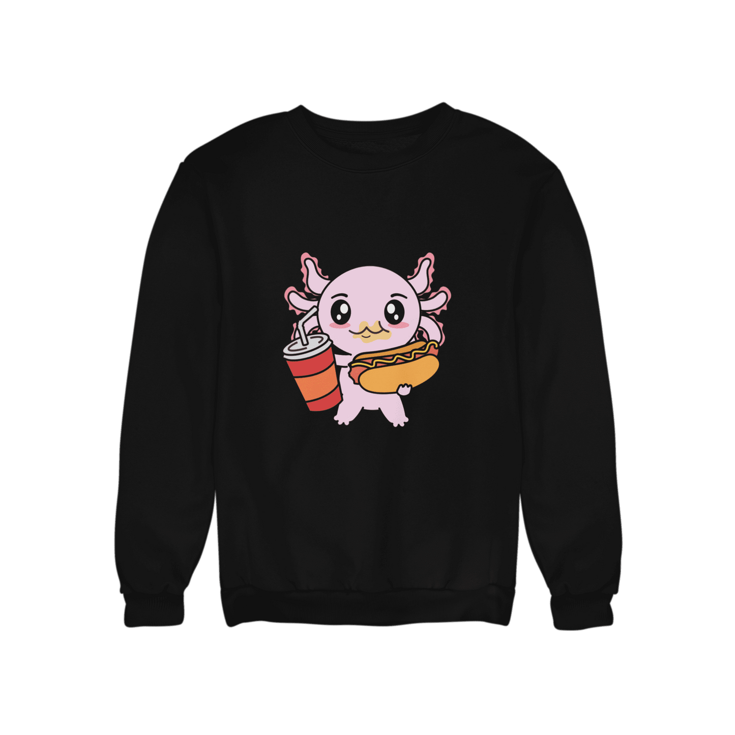 Sudadera Axolotzin Comiendo Jocho Ajolote Unisex