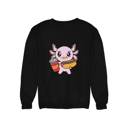 Sudadera Axolotzin Comiendo Jocho Ajolote Unisex