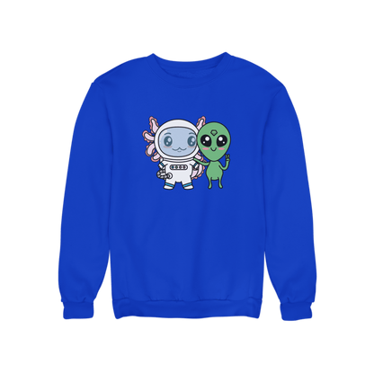 Sudadera Axolotzin Y Marcianito Ajolote Unisex
