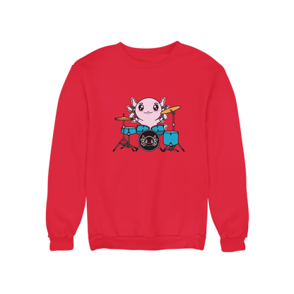 Sudadera Axolotzin Baterista Ajolote Unisex