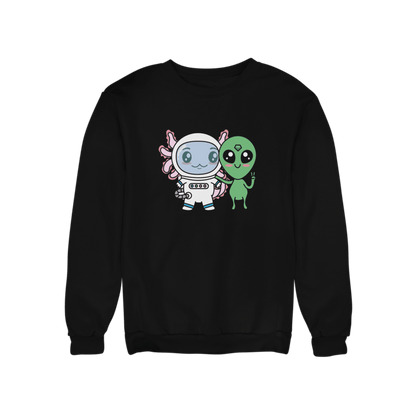 Sudadera Axolotzin Y Marcianito Ajolote Unisex
