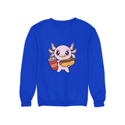 Sudadera Axolotzin Comiendo Jocho Ajolote Unisex