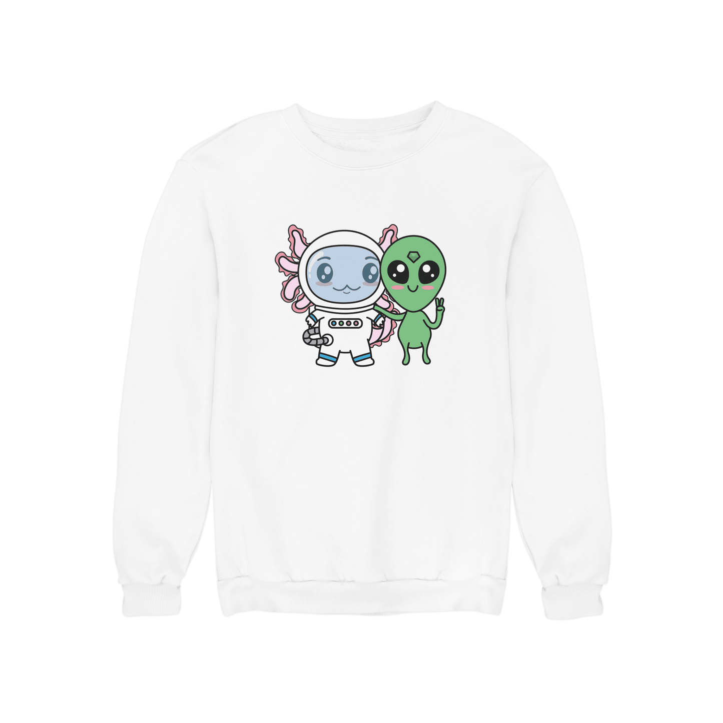 Sudadera Axolotzin Y Marcianito Ajolote Unisex
