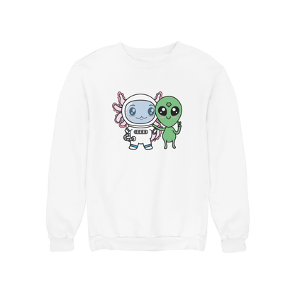 Sudadera Axolotzin Y Marcianito Ajolote Unisex