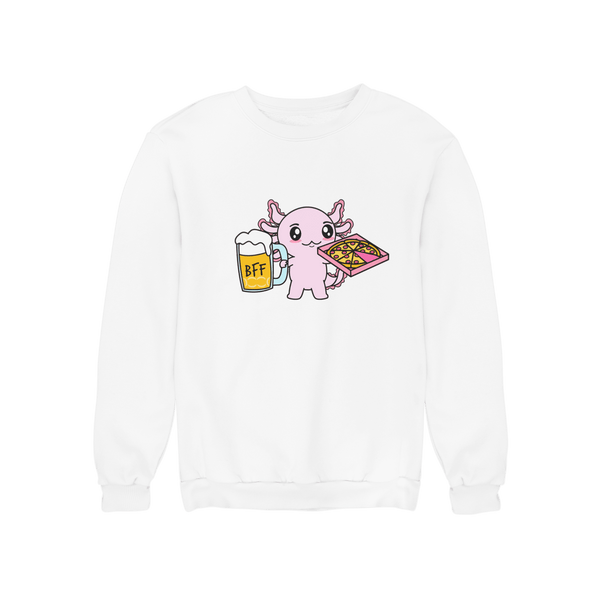 Sudadera Axolotzin Pizza & Cerveza Ajolote Unisex