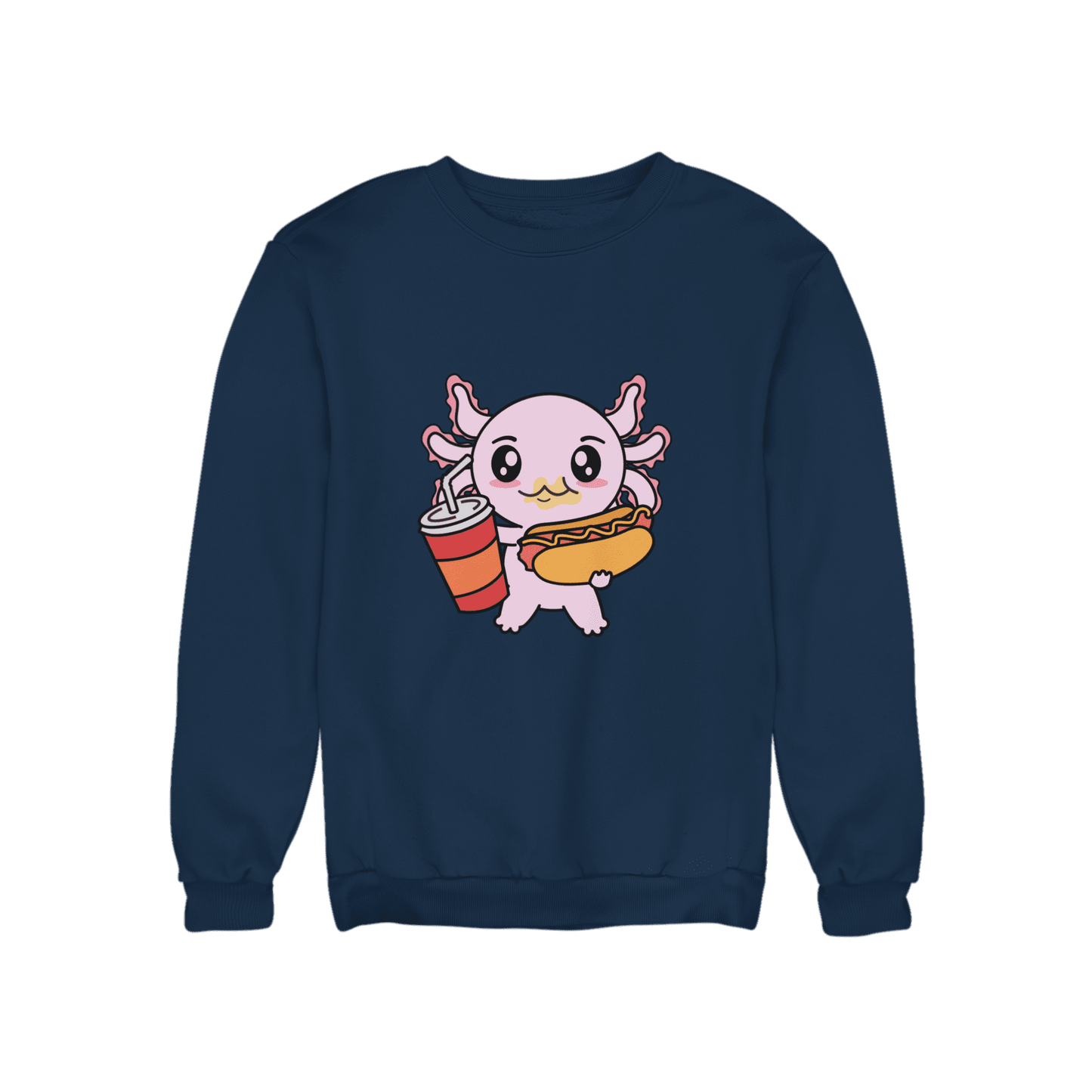 Sudadera Axolotzin Comiendo Jocho Ajolote Unisex