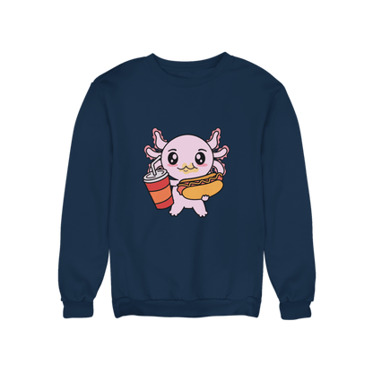 Sudadera Axolotzin Comiendo Jocho Ajolote Unisex