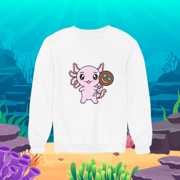 Sudadera Axolotzin Paleta Sonrisa Ajolote Unisex