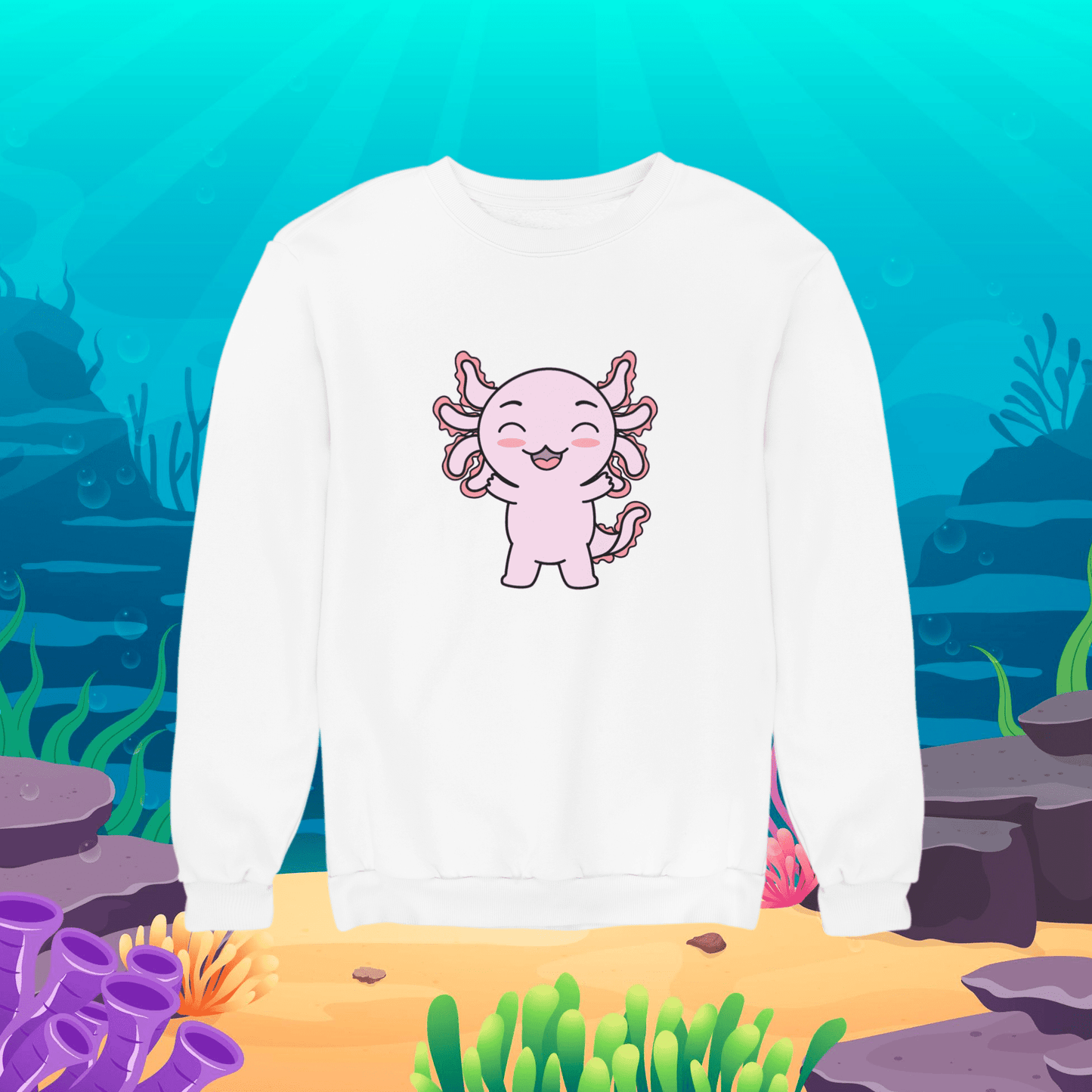 Sudadera Axolotzin Feliz Ajolote Unisex