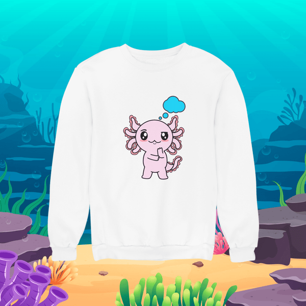 Sudadera Axolotzin Pensando Ajolote Unisex