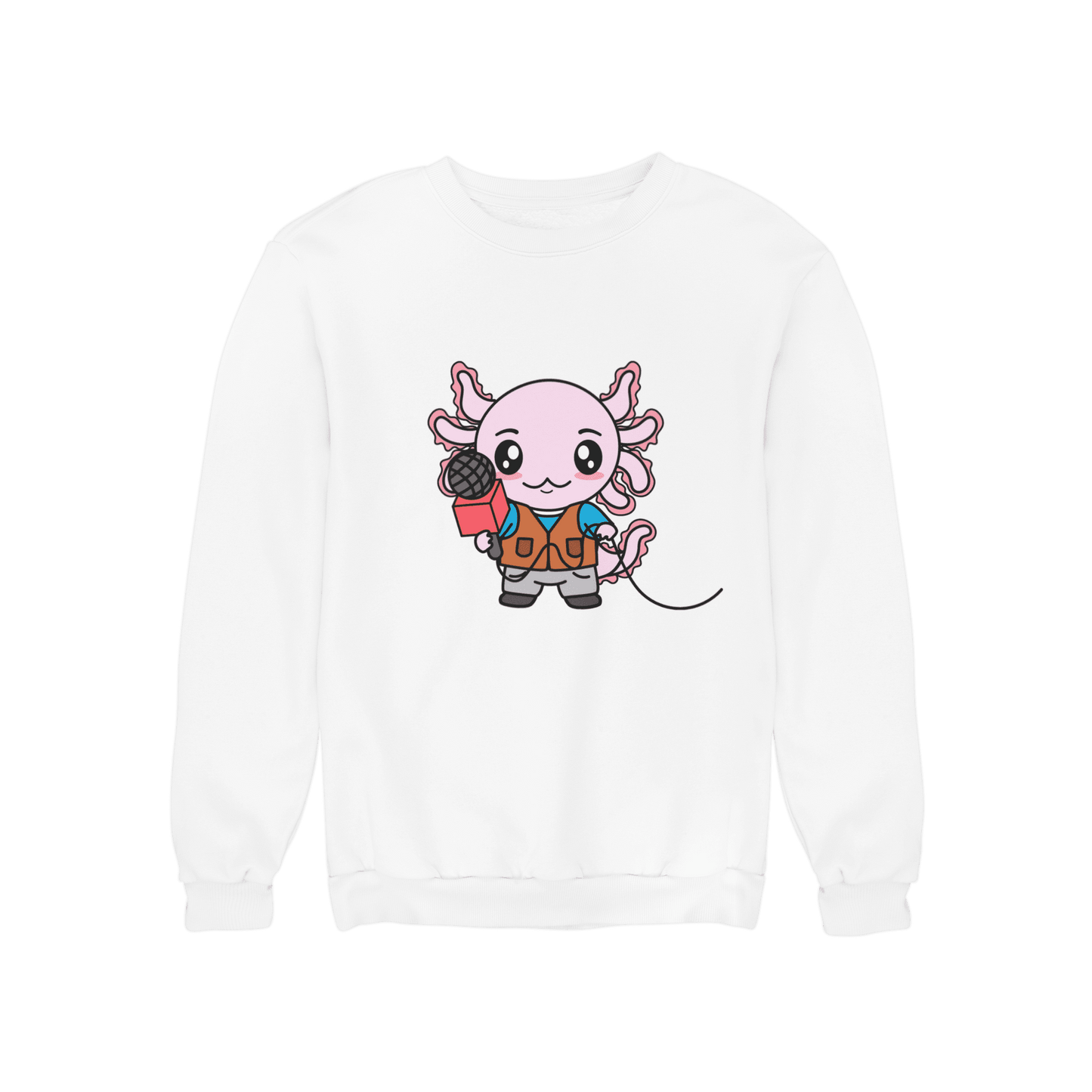 Sudadera Axolotzin Reportero Ajolote Unisex