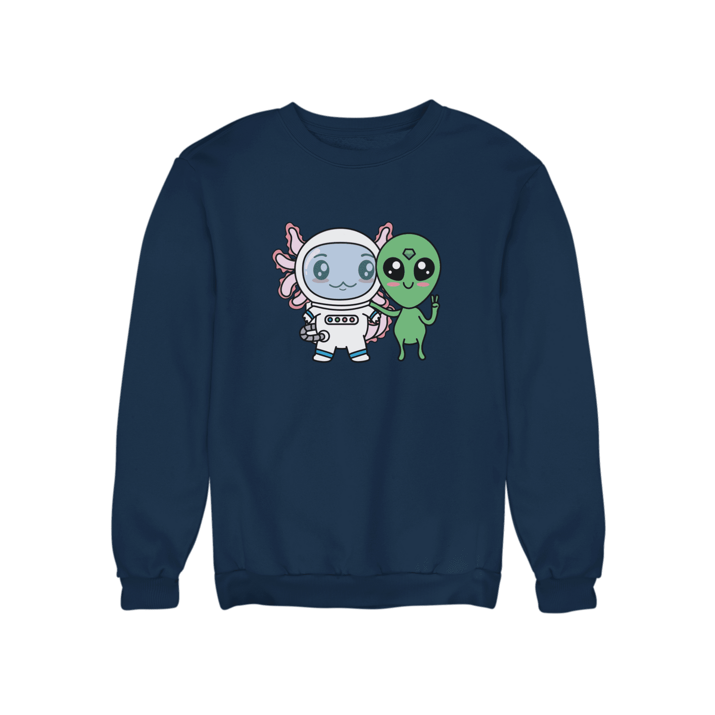 Sudadera Axolotzin Y Marcianito Ajolote Unisex