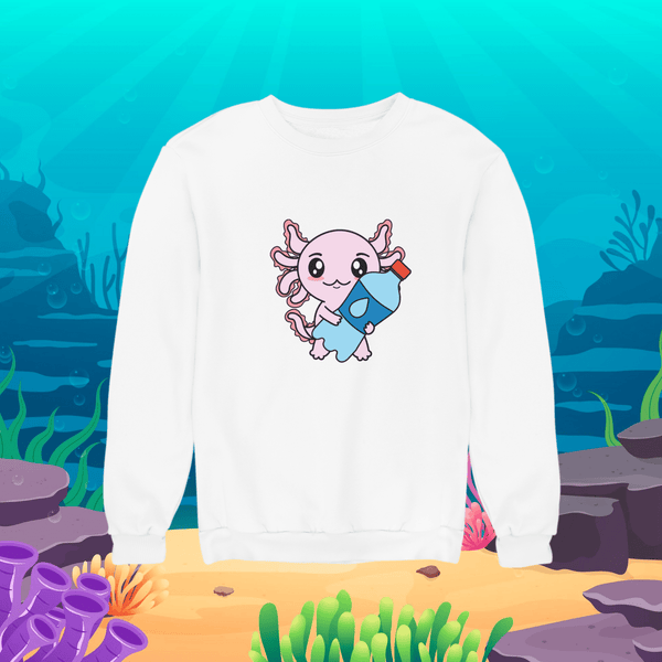 Sudadera Axolotzin Botella Agua Ajolote Unisex