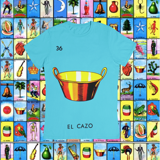 Playera Loteria El Cazo Adulto E Infantil