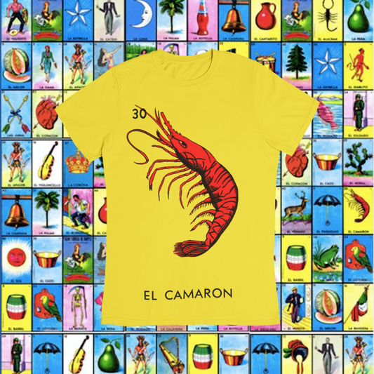 Playera Loteria El Camaron Adulto E Infantil