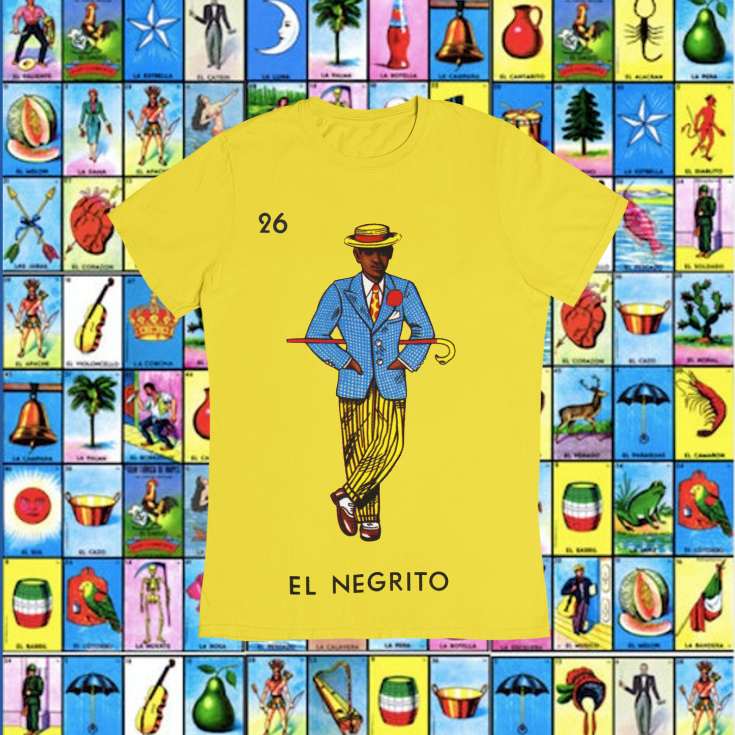 Playera Loteria El Negrito Adulto E Infantil