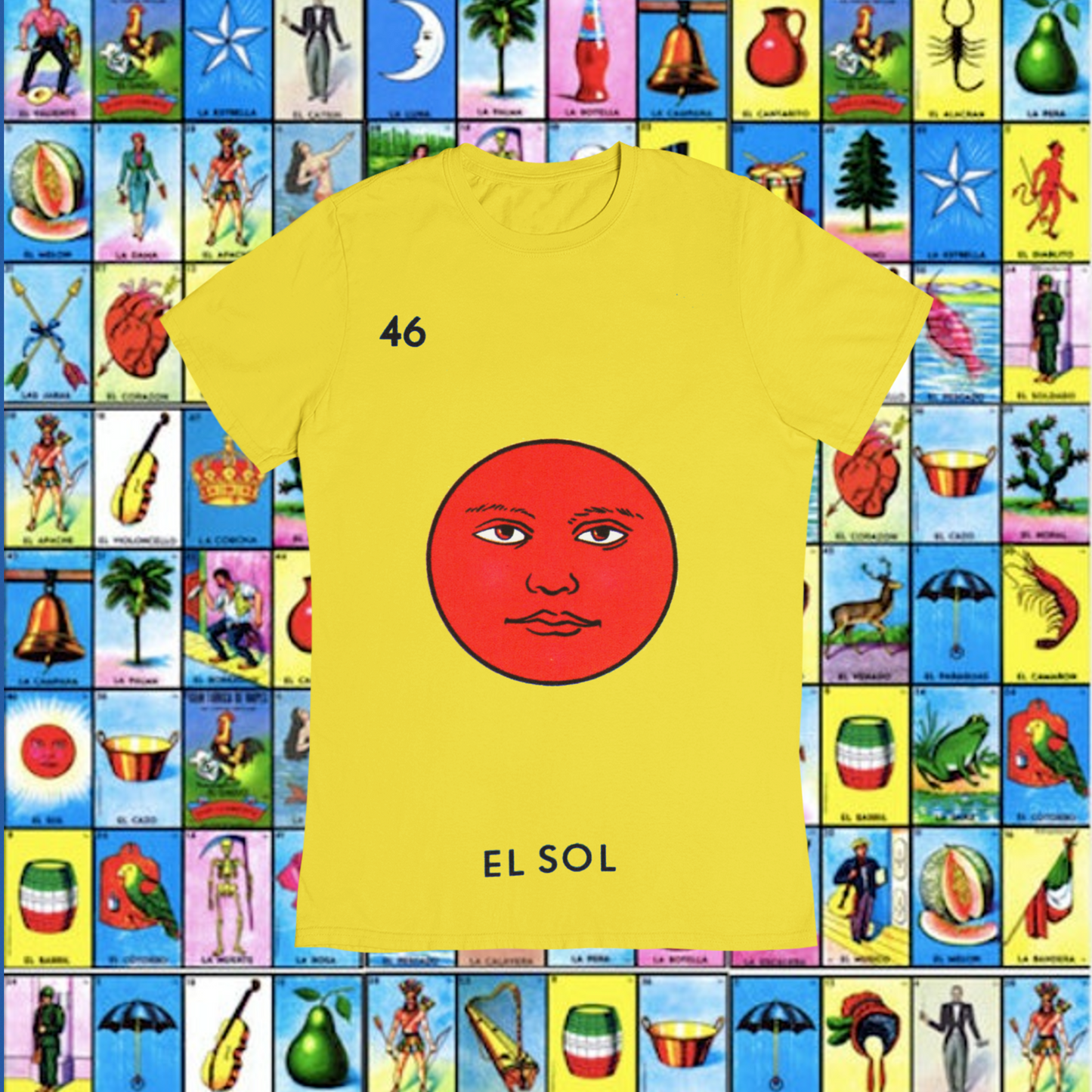 Playera Loteria El Sol Adulto E Infantil