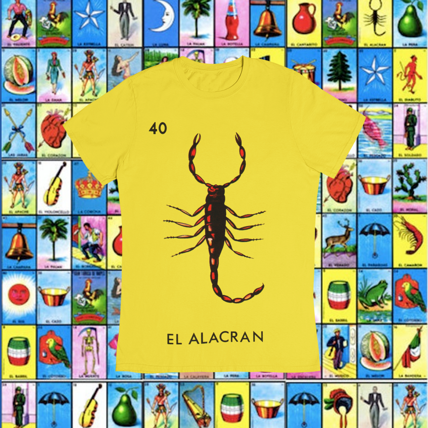 Playera Loteria El Alacran Adulto E Infantil