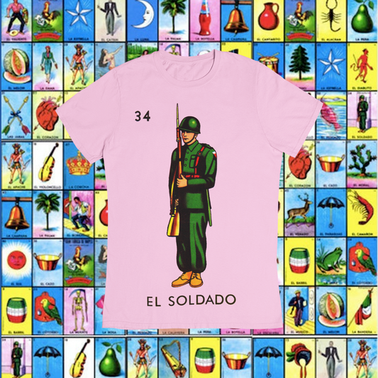 Playera Loteria El Soldado Adulto E Infantil