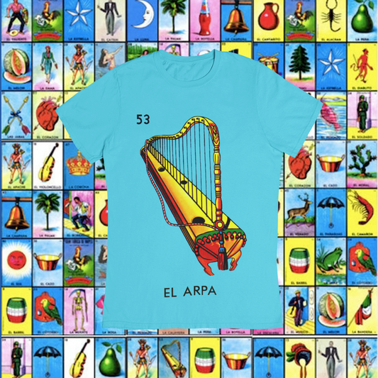 Playera Loteria El Arpa Adulto E Infantil